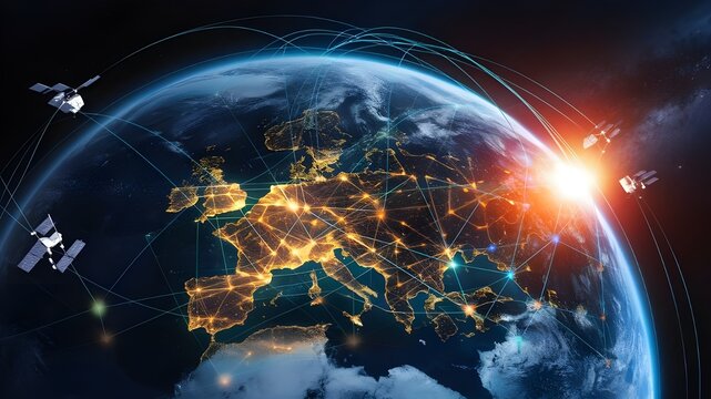 AI Brain Network Global Connectivity Concept technology background