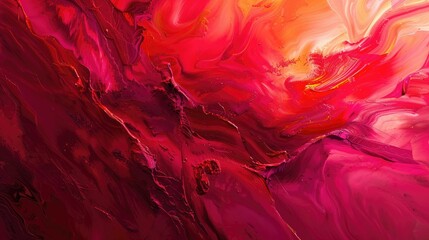 Vibrant red hues in abstract