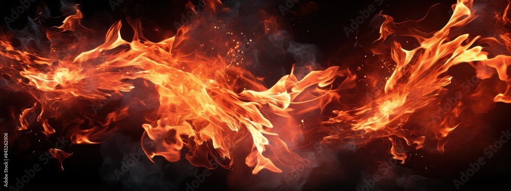 Canvas Prints Raging fire with intense flames