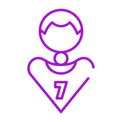 Football Player Avatar Linear Color