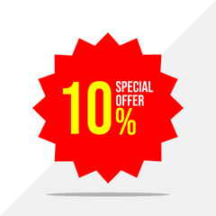 Sale off discount promotion set made of numbers . Vector Illustration of 10% percent discount for your unique selling poster, banner ads.