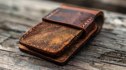 Vintage Brown Leather Wallet For Men