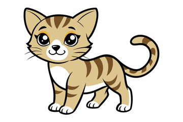 baby cat different style vector illustration line art 