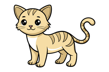 Obraz premium baby cat different style vector illustration line art 