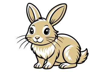 cute Rabbit different style vector illustration line art 