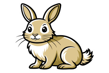 cute Rabbit different style vector illustration line art 