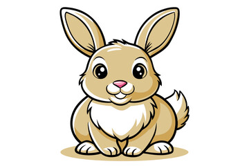 cute Rabbit different style vector illustration line art 