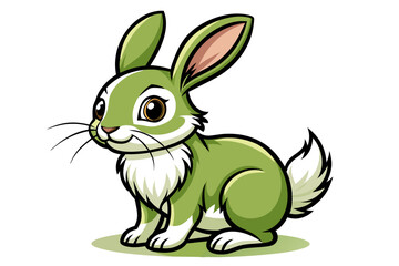 cute Rabbit different style vector illustration line art 
