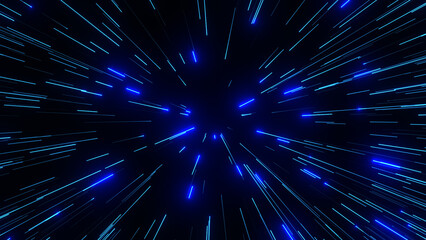 blue cosmic nebula galaxy space background © terai