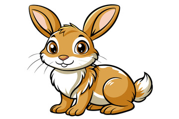 Fototapeta premium cute Rabbit different style vector illustration line art 