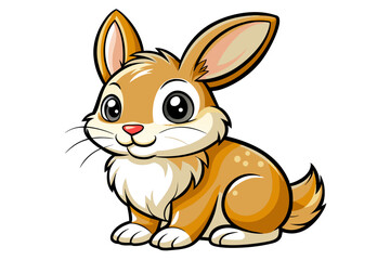 cute Rabbit different style vector illustration line art 