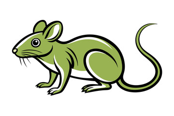 Mouse different style vector illustration line art