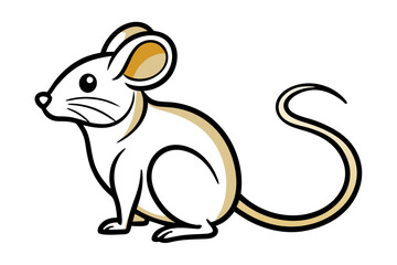 Mouse different style vector illustration line art