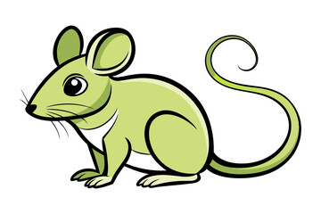 Mouse different style vector illustration line art