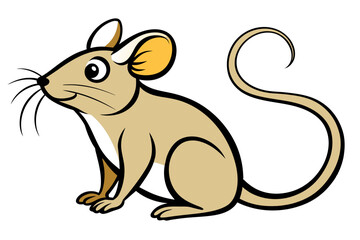 Mouse different style vector illustration line art