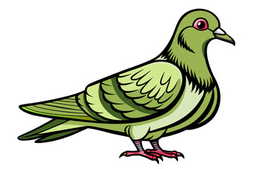 Pigeon different style vector illustration line art