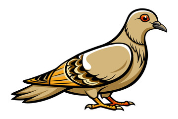 Pigeon different style vector illustration line art