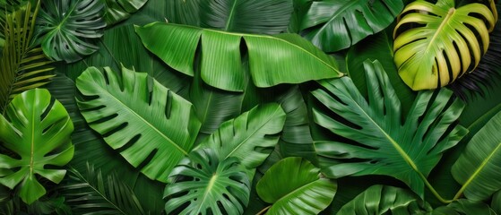 tropical forest leaf background. tropical leaves backdrop