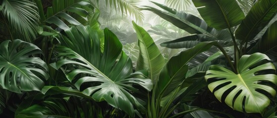 tropical forest leaf background. tropical leaves backdrop