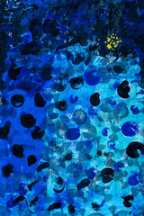 Blue water background.painting abstract blue. 