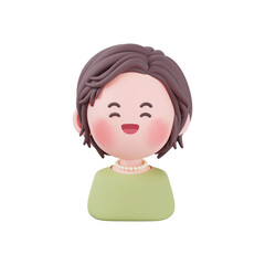 4050대 남녀 캐릭터 두상 3D아이콘