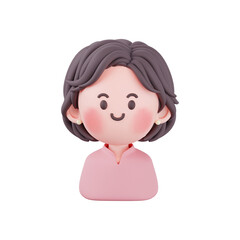 4050대 남녀 캐릭터 두상 3D아이콘