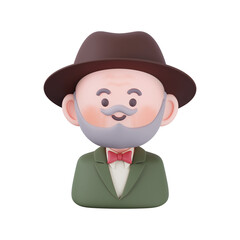 6070대 남녀 캐릭터 두상 3D아이콘