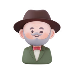 6070대 남녀 캐릭터 두상 3D아이콘