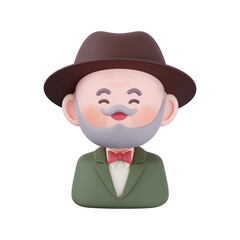 6070대 남녀 캐릭터 두상 3D아이콘