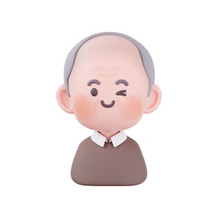 6070대 남녀 캐릭터 두상 3D아이콘