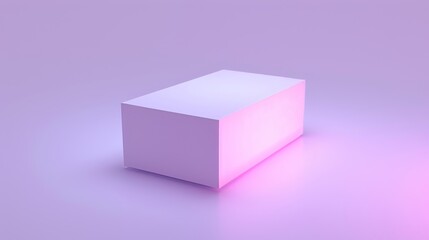 White Cube Platform On A Purple Gradient Background For Product Displays