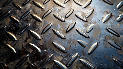 Metallic background or texture made of stainless steel plate