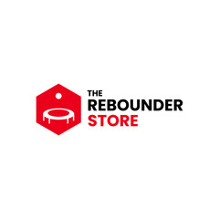 trampoline rebounder logo design vector simple 