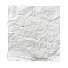 A white piece of paper with a lot of wrinkles and creases