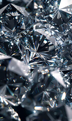 close up texture or Shards of diamond on a light background
