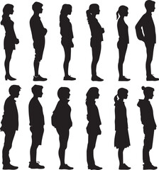 silhouettes of peoples