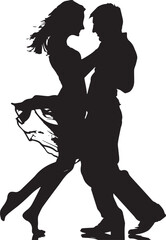 silhouette of a couple