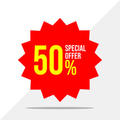 50% Special Offer Vector Design – Perfect for Promotions and Sales