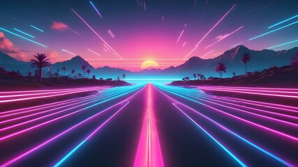 abstract background with pink blue glowing neon lines and bokeh lights. Data transfer concept. Digital wallpaper,