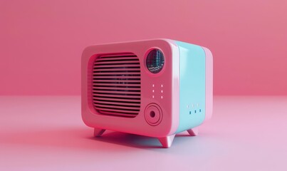 Projector icon 3d blender pastel color Abstract background with light colour palette