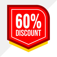 Eye-Catching 60% Discount Banner Vector for Promotions