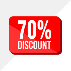 Set of sales discount promotions made of numbers. Vector Illustration of 70% percent discount for your unique sale poster, banner ads