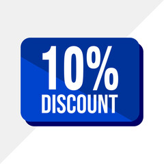 Set of sales discount promotions made of numbers. Vector Illustration of 10% percent discount for your unique sale poster, banner ads