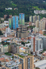 Urban Panorama: An aerial view of Bogotá from the Torre Colpatria reveals the sprawling cityscape....