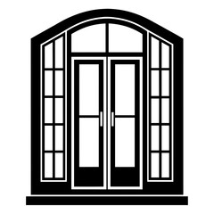 illustration of window and door, suitable for window fabrication logo and etc