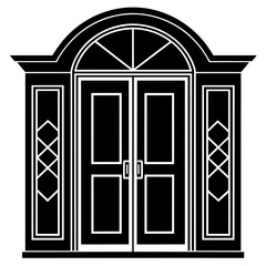 illustration of window and door, suitable for window fabrication logo and etc