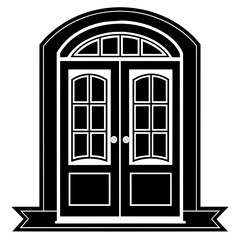 illustration of window and door, suitable for window fabrication logo and etc