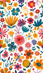 Seamless pattern of flower.