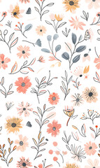 Seamless pattern of flower.