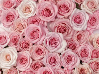 Naklejka premium Beautiful background of roses, for presentations.